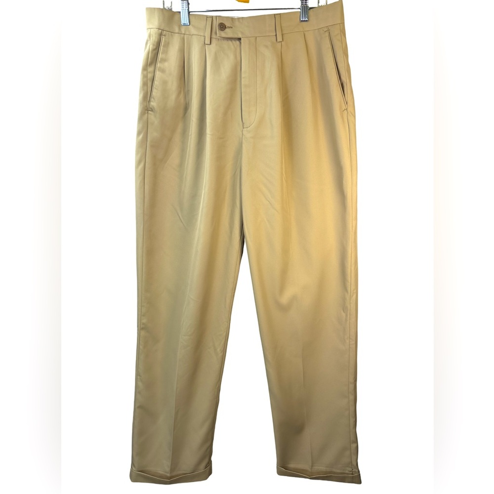 Alan Flusser Men's Beige Golf Pants 34/32